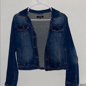 medium wash denim jacket!